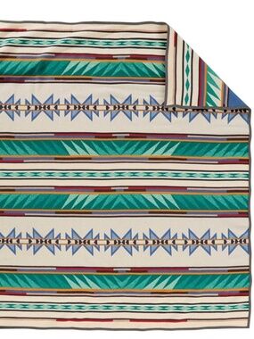 Like New - Turquoise Ridge Pendleton Wool Blanket - 104" x 86"